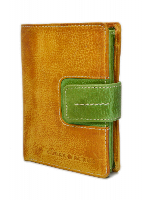 Candy-Shop Riegel Kombibörse Yellow/Forest Leder